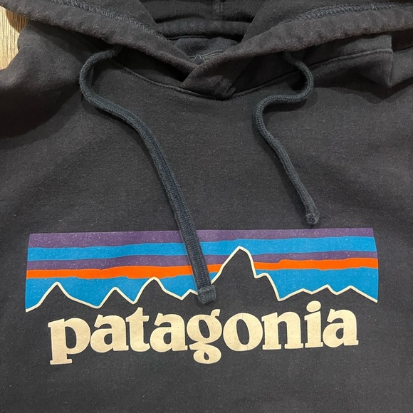 Patagonia Sweatshirt‎ Large Navy P-6 Logo Hoodie - Picture 3 of 7